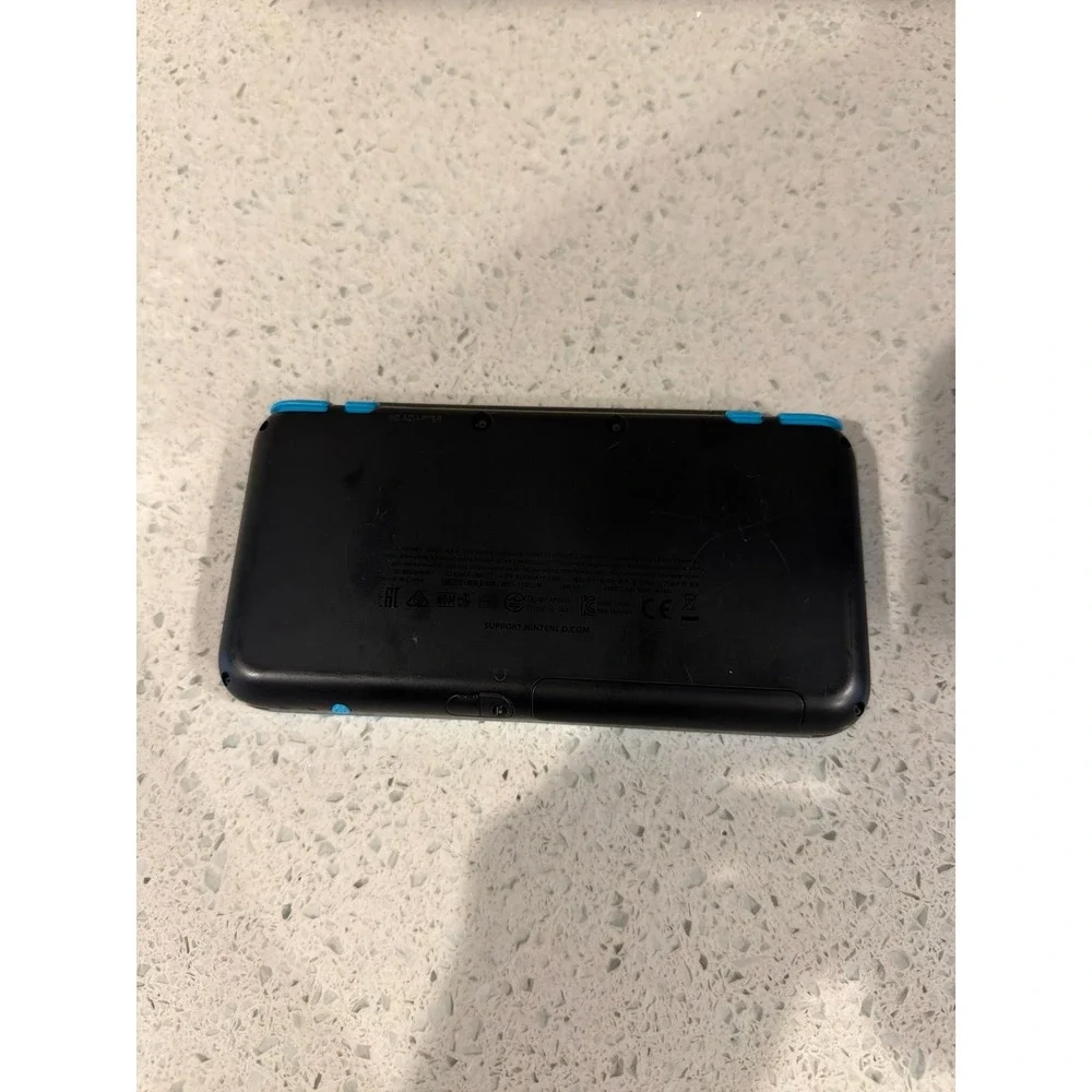 Nintendo New 2DS XL Black Turquoise JAN-001 Tested Working Stylus 4GB SD Card
